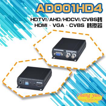 [昌運科技] AD001HD4 HDTVI/AHD/HDCVI/CVBS轉 HDMI VGA CVBS 轉換器