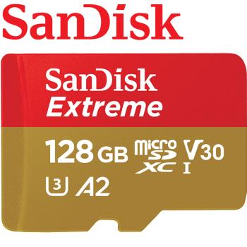 【公司貨】SanDisk 128GB 190MB/s Extreme microSDXC TF U3 V30 A2 記憶卡