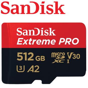 【公司貨】SanDisk 512GB 200MB/s Extreme Pro microSDXC TF U3 V30 A2 記憶卡