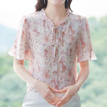 麗質達人 - 20195粉色印花上衣