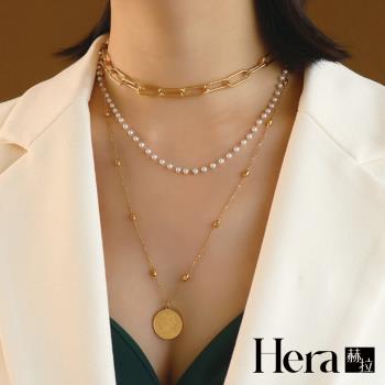 【Hera 赫拉】女王風華時尚多層疊鎖骨鍊 ANB2