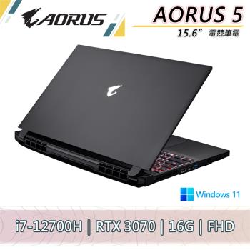 技嘉 AORUS 5 SE4-73TW313SH 15吋 電競筆電 i7-12700H/16G/512G/RTX3070 8G