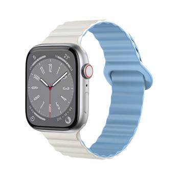 適用蘋果手表apple watch9表帶iwatch8/7/6手表帶5/se/4硅膠S9磁吸10代運動ultra2男女款s8/s7夏智能配件腕帶