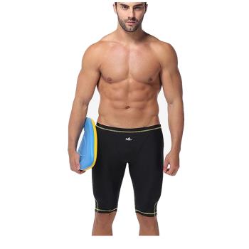 黑色好看顯瘦貼身 英發五分平角泳褲 男士泳衣游泳褲有口袋