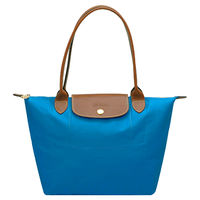 LONGCHAMP 新色上市長提把尼龍水餃包(小-海藍色)2605089-198