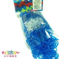 【BabyTiger虎兒寶】Rainbow Loom 彩虹編織器 彩虹圈圈 600條 補充包 - 果凍藍色