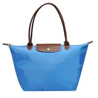 LONGCHAMP 新色上市長提把尼龍水餃包(中-蔚藍色1899089-072)