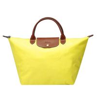 LONGCHAMP 新色上市短把尼龍水餃包(中-檸檬黃1623089-174)