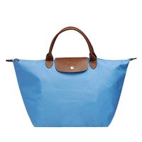 LONGCHAMP 新色上市短把尼龍水餃包(中-蔚藍色1623089-072)
