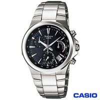【CASIO卡西歐】SHEEN光芒紋路個性計時女錶 SHE-5019D-1A
