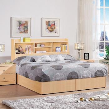 《新之森林》安娜 5尺雙人三件房間組，2色可選 白橡色/胡桃色 (床頭箱+床底+獨立筒床墊)