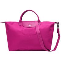LONGCHAMP Le Pliage Neo系列尼龍短把側背/手提水餃包(大-繡球花色1630578-643)