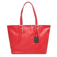 LONGCHAMP LM Cuir系列菱格賽馬壓印牛皮肩背包(粉紅色1524746-058)