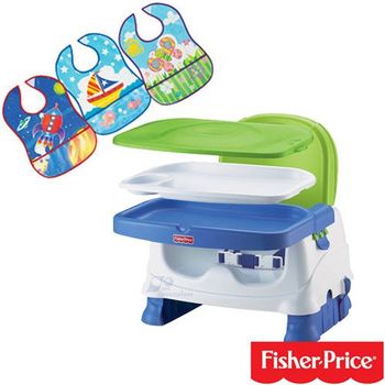 費雪牌 Fisher-Price寶寶小餐椅+Nuby 防水圍兜