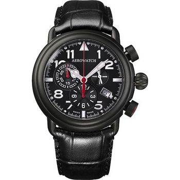 AEROWATCH 都會仕紳三眼計時腕錶A83939NO05 