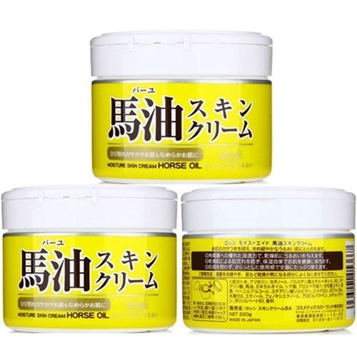 【日本Loshi 馬油】天然潤膚乳液/霜 220gx3入組