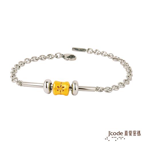 J’code真愛密碼 煙花 黃金/白鋼手鍊