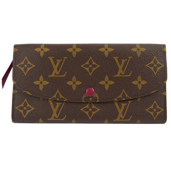Louis Vuitton M60697 EMILIE新款扣式拉鍊零錢長夾.紅_預購