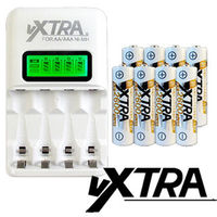 【VXTRA】LCD智慧型2.4A大電流低自放充電組(附3號電池8入)