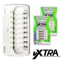 【VXTRA】LED智慧型4.8A大電流八入充電器充電組(內附4號充電電池8入)