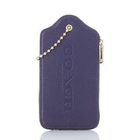 COACH LOGO壓紋荔枝紋皮革吊飾造型 手機/手拿包(共五款)(特)