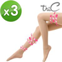 【Tric】台灣製 140Den包趾壓力褲襪 三雙(壓力襪/顯瘦腿襪/健康襪/彈力襪/絲襪褲襪)