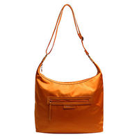 LONGCHAMP Le Pliage Neo系列HOBO尼龍斜背尼姑包(柿子橘)