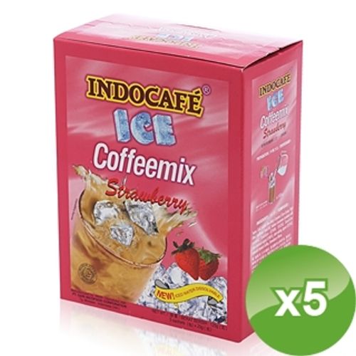 【INDOCAFE】草莓冰咖啡-5盒組(5包/盒)   
