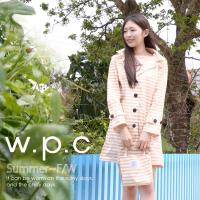 【w.p.c.】條紋釦子款。時尚雨衣/風衣(R1028)_卡其條紋