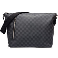 LV N41105 DAMIER系列 MICK GM棋盤格肩/斜背二用書包(大-黑灰)