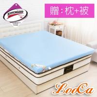 LooCa 吸濕排汗12cm釋壓記憶床-大