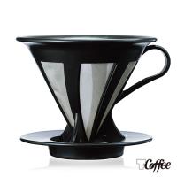 【TCoffee】HARIO-V60免濾紙黑色濾杯(1~4杯份)