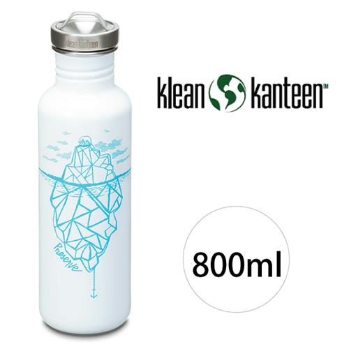 【美國Klean Kanteen】彩繪版不鏽鋼瓶800ml_保存(白色)