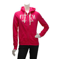 Abercrombie Fitch 亮片字母X線條內刷毛拉鍊帽T外套(女-粉-S)Abercrombie Fitch 亮片字母X線條內刷毛拉鍊帽T外套(女-粉-S)