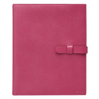 PRADA Saffiano Travel經典防刮牛皮Ipad保護套(桃紅)