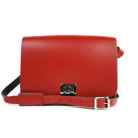【The Leather Satchel Co.】英國原裝手工牛皮精靈包 肩背 側背手拿包 (心機紅)