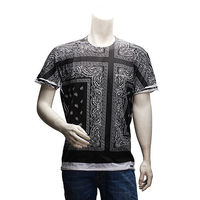 DOLCE GABBANA DG Paisley印花短袖T恤(藍色-48號)