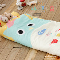 【R.Q.POLO】ZOO系列-科美爾 絲棉柔/兒童冬夏兩用鋪棉書包型睡袋(4.5X5尺)