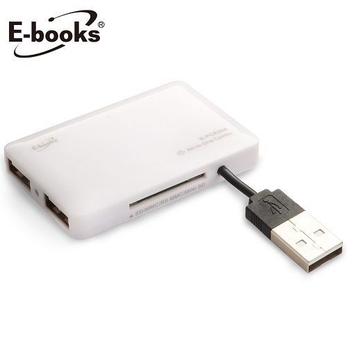 E-books T18 多合一讀卡機 +三孔USB集線器