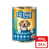 IQ Dog 聰明狗罐頭 -(雞肉+米口味) 400公克24罐