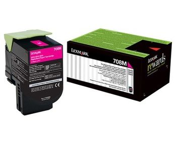 Lexmark 708M (70C80M0) 原廠紅色碳粉匣