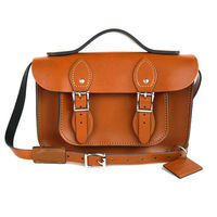 【The Leather Satchel Co.】11吋 英國手工牛皮可手提劍橋包 (倫敦棕)