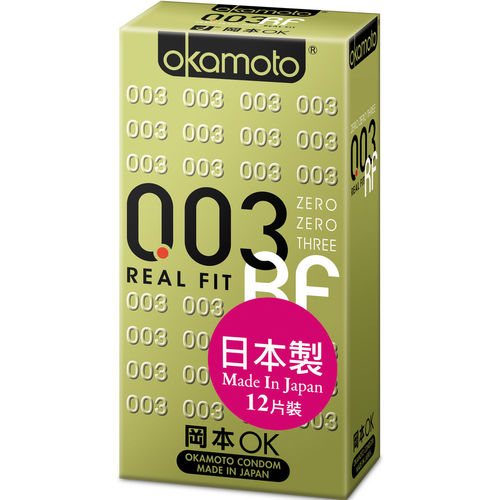 【okamoto岡本OK】保險套 003 RF極薄貼身 12片裝