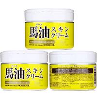 【家得適】日本Loshi 馬油 天然潤膚乳液/霜 220gx3入組