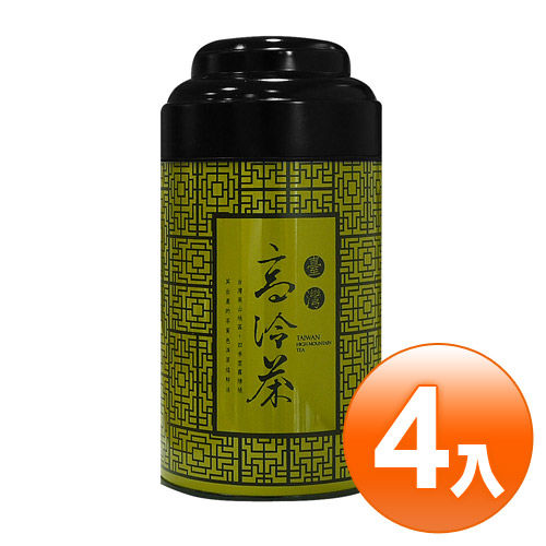 【名池茶業】阿里山石棹手採高冷茶葉4罐組-青茶(古典窗花款/綠)  