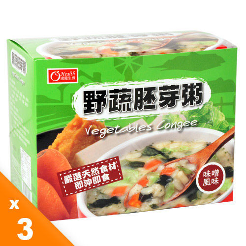 【有機園】即食香濃蔬食粥6盒組 