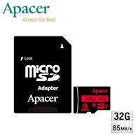 Apacer宇瞻 32GB MicroSDHC UHS-I Class10記憶卡(85MB/s)