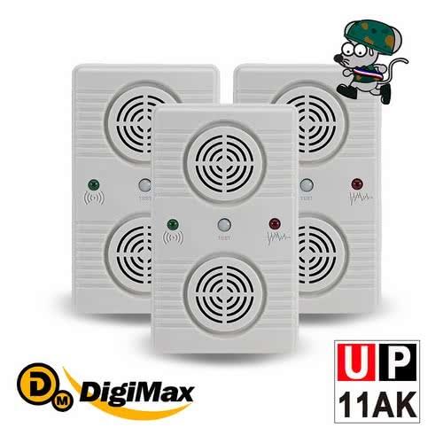 Digimax★UP-11AK 『超級驅鼠班長』威豹II超音波驅鼠蟲器三入組