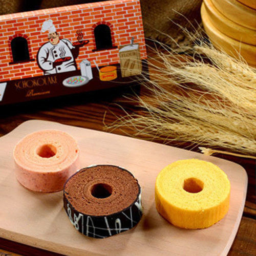 【巧克力雲莊】小木輪蛋糕三入禮盒  