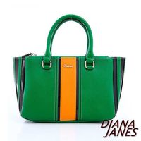 【Diana Janes 黛安娜】 牛皮撞色手提兩用女包
